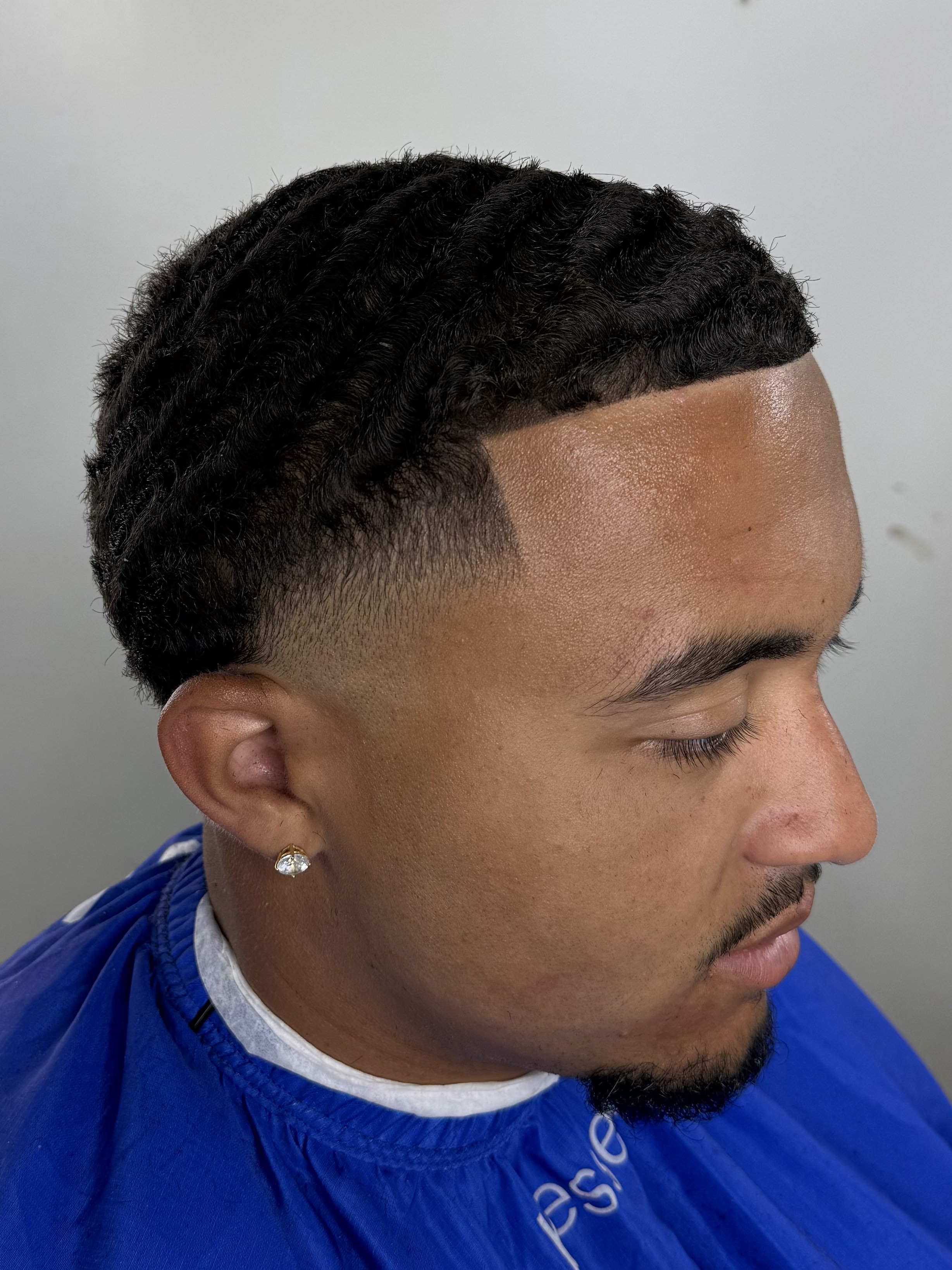 Low fade with waves and beard by Javistylz Bay Area barber