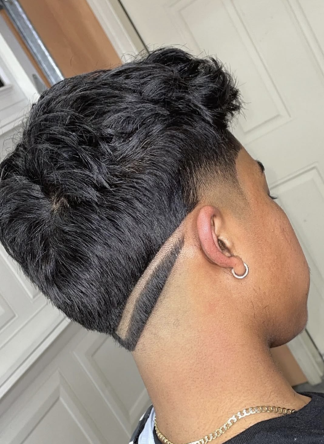 Textured top with tapered fade and line design by Javistylz